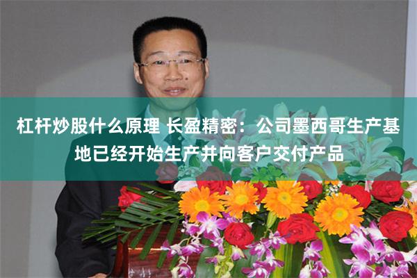 杠杆炒股什么原理 长盈精密：公司墨西哥生产基地已经开始生产并向客户交付产品
