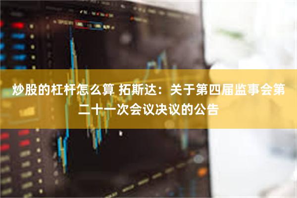 炒股的杠杆怎么算 拓斯达：关于第四届监事会第二十一次会议决议的公告