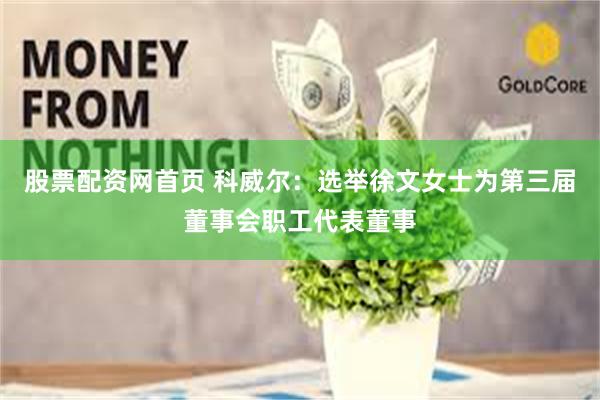 股票配资网首页 科威尔：选举徐文女士为第三届董事会职工代表董事