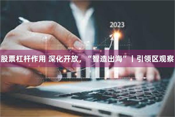 股票杠杆作用 深化开放,“智造出海”丨引领区观察