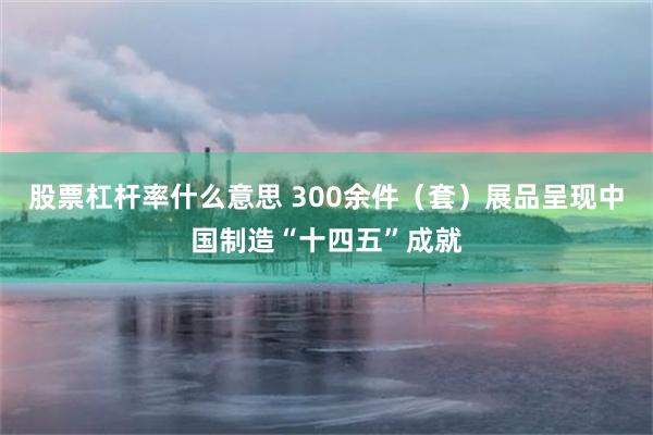 股票杠杆率什么意思 300余件（套）展品呈现中国制造“十四五”成就